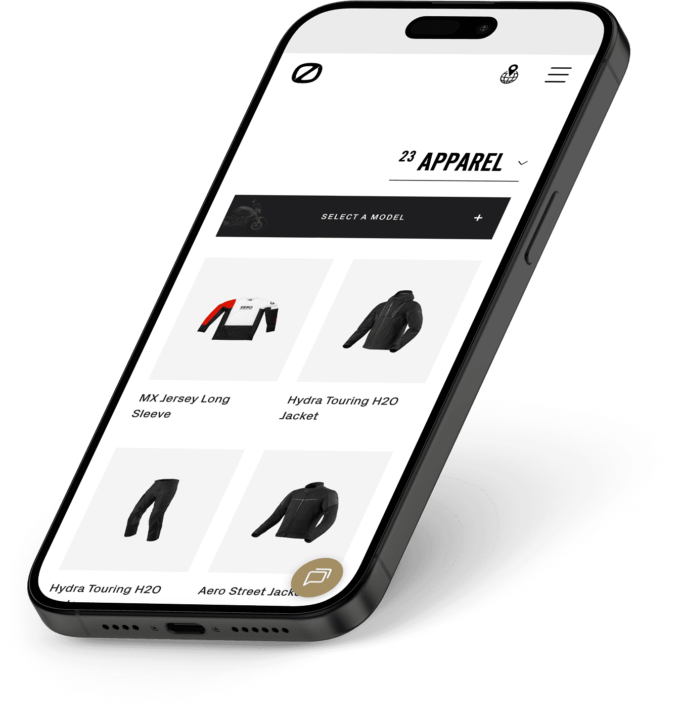 Ekho checkout drawer for Zero Motorcycles