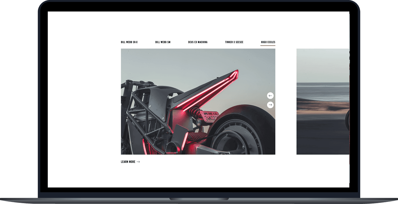 Ride Electric homepage